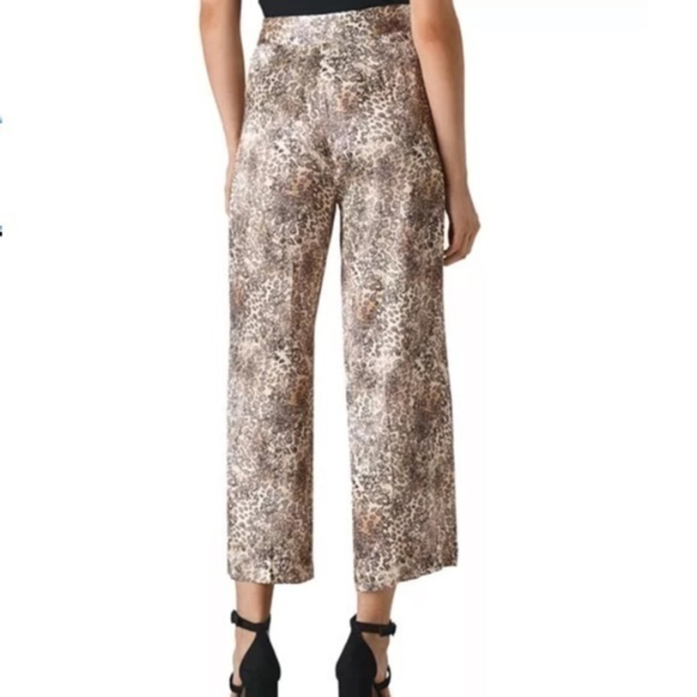 WHISTLES Big Cat Printed Satin Trouser Pants - Picture 16 of 16